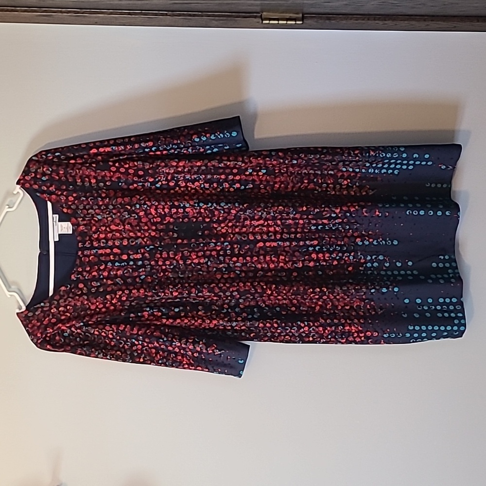 NorthStyle Dress Red & Blue dot pattern